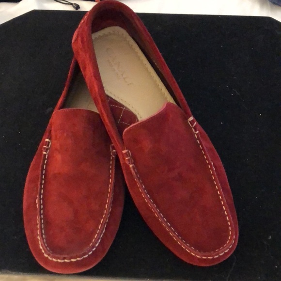 Canali Other - Canali Suede Driving Loafers Rich Burgundy Suede.